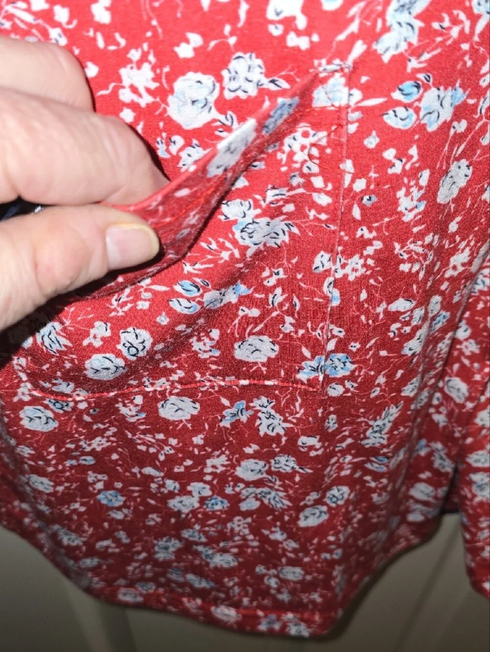 Women's‎ Navy Floral & Red Floral Midi Dresses - Casual V-Neck